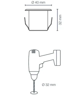 Dexter LED utelampe IP65 10pk. stål