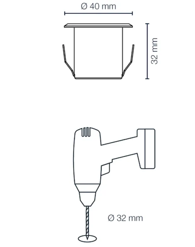 Dexter LED utelampe IP65 10pk. stål