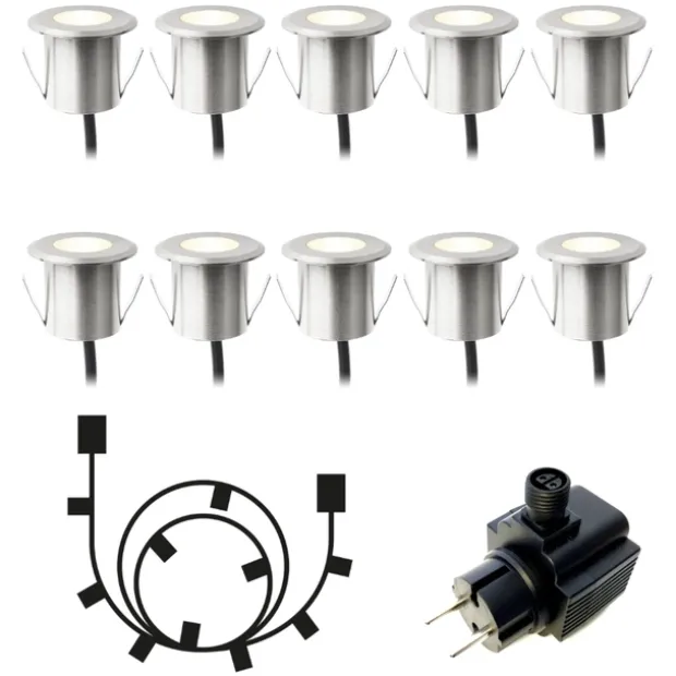 Dexter LED utelampe IP65 10pk. stål