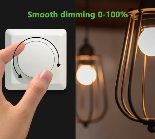 Dimmer 150W hvit