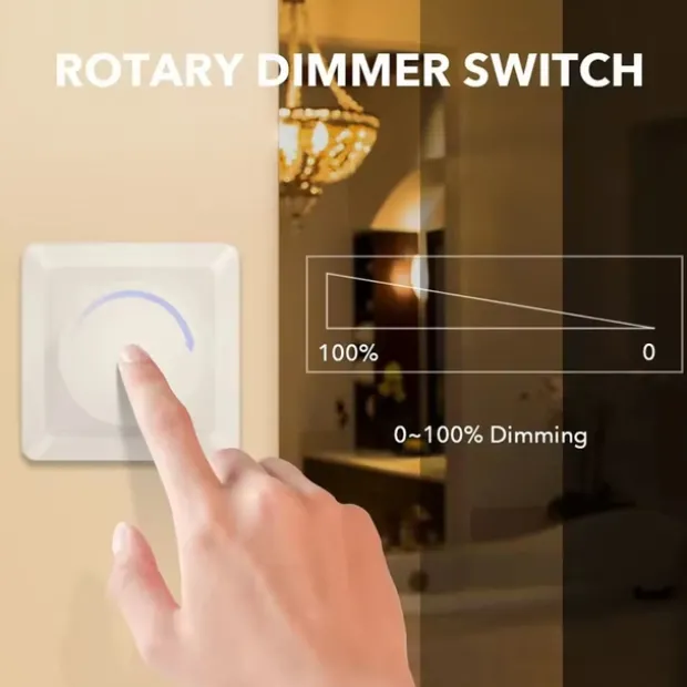 Dimmer 150W hvit