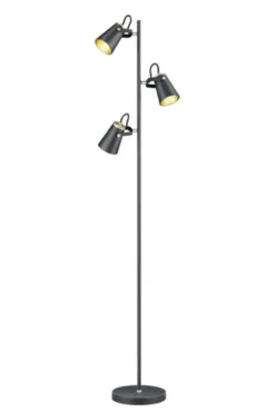 Edward leselampe gulv 3lys 160cm sort