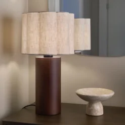 Eliana bordlampe 32cm brun
