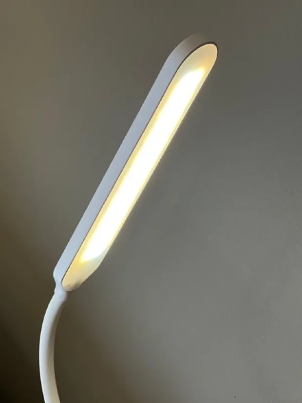 Elias LED oppladbar bordlampe 41cm hvit