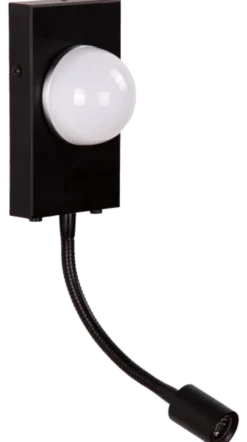 Elma LED vegglampe med lesearm 12cm grå