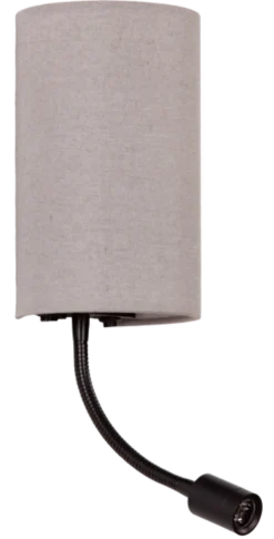 Elma LED vegglampe med lesearm 12cm grå