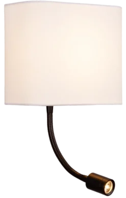 Elma LED vegglampe med lesearm 20cm hvit