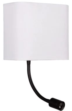 Elma LED vegglampe med lesearm 20cm hvit