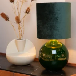 Esterad bordlampe 47cm grønn