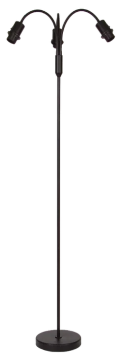 Felicia Trio gulvlampe uten skjermer 3lys 150cm sort