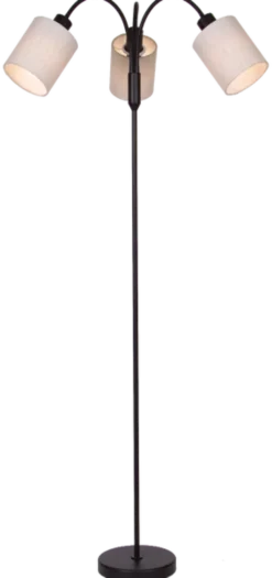 Felicia Trio gulvlampe uten skjermer 3lys 150cm sort