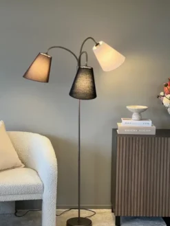Felicia Trio gulvlampe uten skjermer 3lys 150cm brun