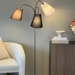 Felicia Trio gulvlampe uten skjermer 3lys 150cm brun