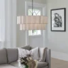 Flower taklampe 55cm beige