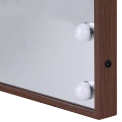 Frame LED sminkespeil vegg 51cm valnøtt
