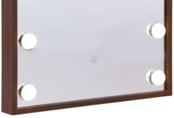 Frame LED sminkespeil vegg 51cm valnøtt