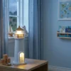 Fyrtårn prosjektor LED oppladbar bordlampe 24cm hvit