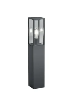 Garonne utelampe stolpe IP44 80cm grå