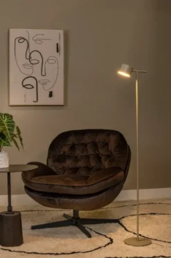 Gian LED leselampe gulv 130cm beige