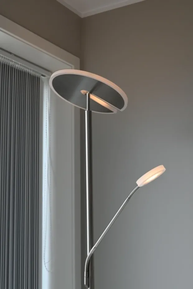 Glasgow uplight 2lys 180cm stål