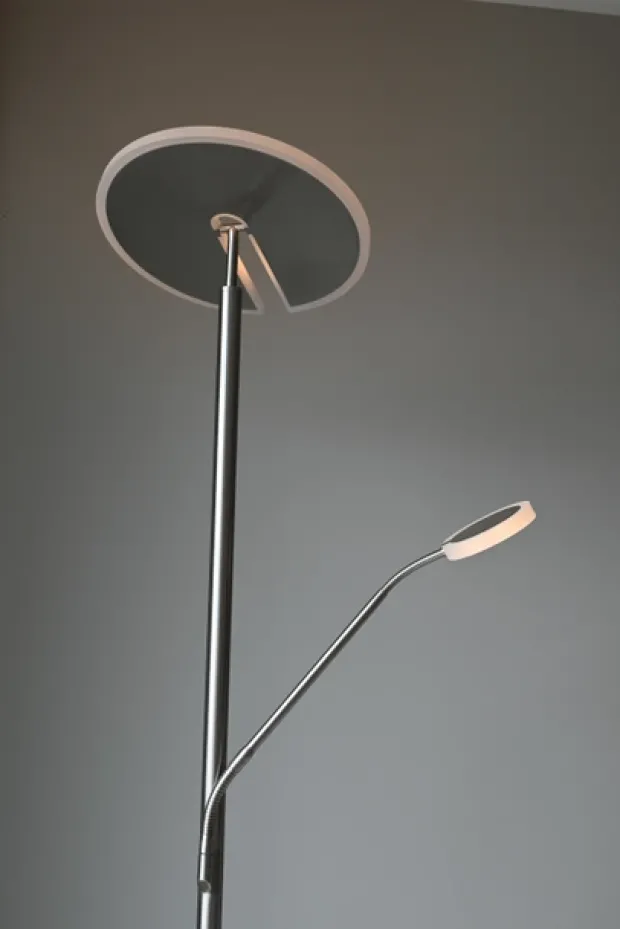 Glasgow uplight 2lys 180cm stål