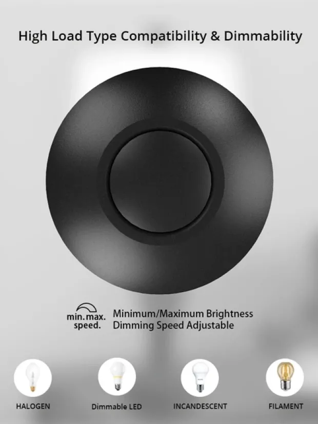 Gulvdimmer 80W sort