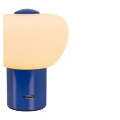 Gustav LED oppladbar bordlampe 9,5cm blå