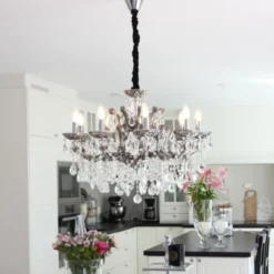 Hawk taklampe lysekrone 9lys 75cm krystall