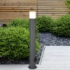 Hoosic utelampe stolpe IP44 80cm grå