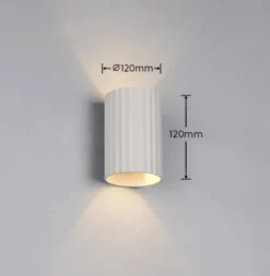 Imaria vegglampe 8cm grå