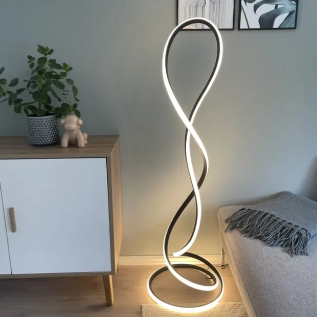 Infinity LED gulvlampe 143cm sort