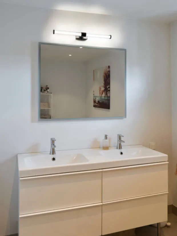 Jessy Duo LED vegg baderomslampe IP44 65cm sort