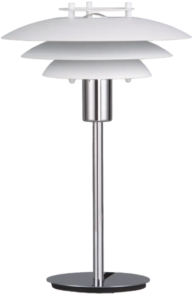 Joakim bordlampe 30cm hvit/krom