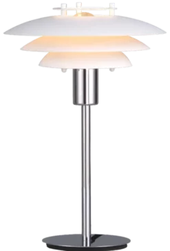 Joakim bordlampe 30cm hvit/krom