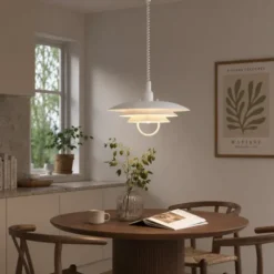 Joakim II taklampe med heis 40cm hvit