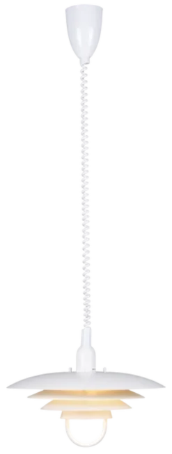 Joakim II taklampe med heis 40cm hvit