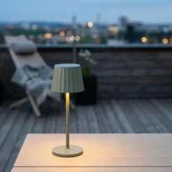 Juli LED oppladbar utelampe bord IP65 29cm grønn