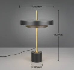 Keaton LED bordlampe 46cm sort