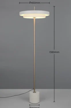 Keaton LED gulvlampe 140cm grå