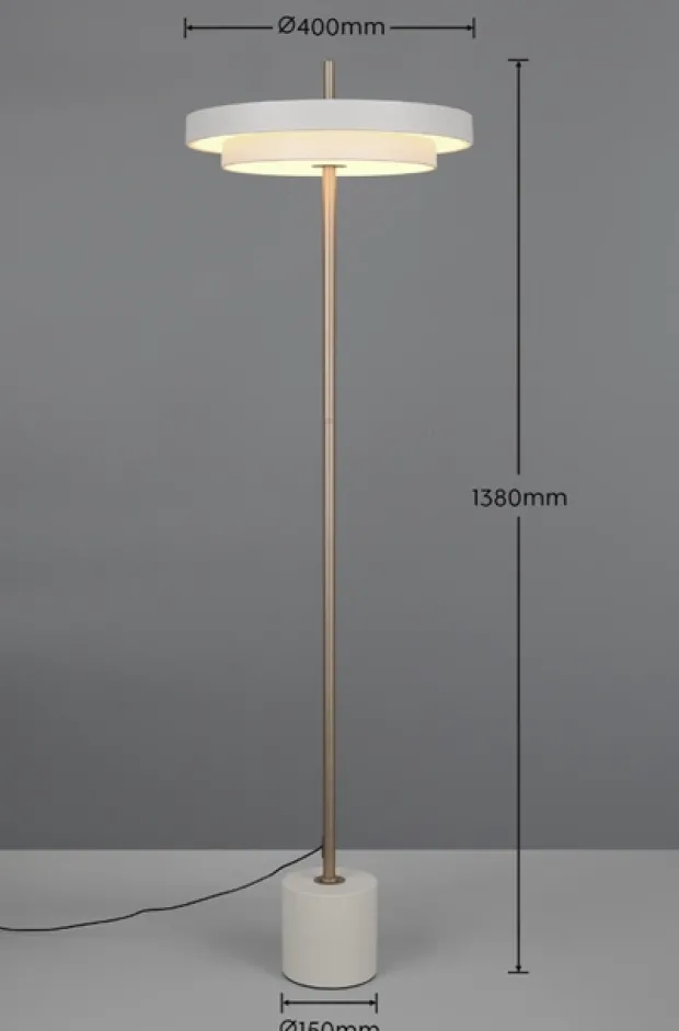 Keaton LED gulvlampe 140cm grå