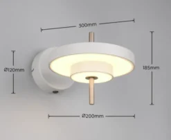 Keaton LED vegglampe 20cm grå