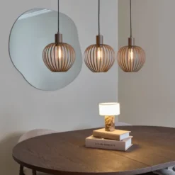 Keliz taklampe rekke 3lys 80cm coffee