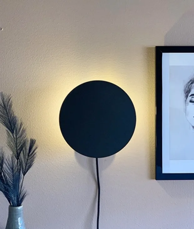 Kepler Cover vegglampe 23cm sort