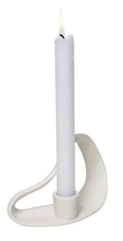 Kronelysestake abstrakt 14cm beige