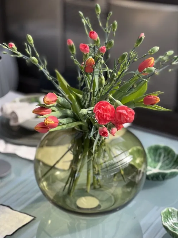 Kula vase 25cm grønn