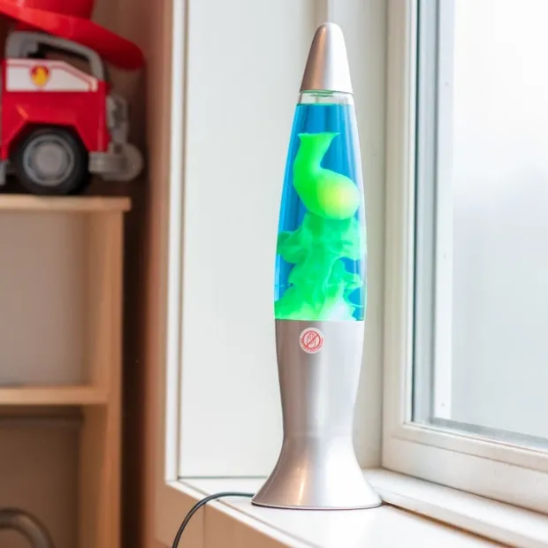 Lavalampe bordlampe grønn
