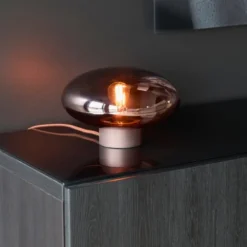 Leana bordlampe 16cm brun