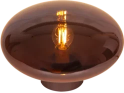 Leana bordlampe 16cm brun