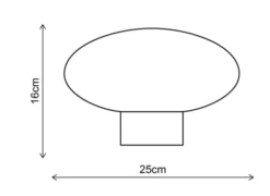 Leana bordlampe 16cm brun