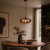 Leana oval taklampe 39cm brun